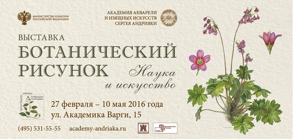 Выставка «Ботанический рисунок. Наука и искусство» в Академии акварели и изящных искусств Сергея Андрияки